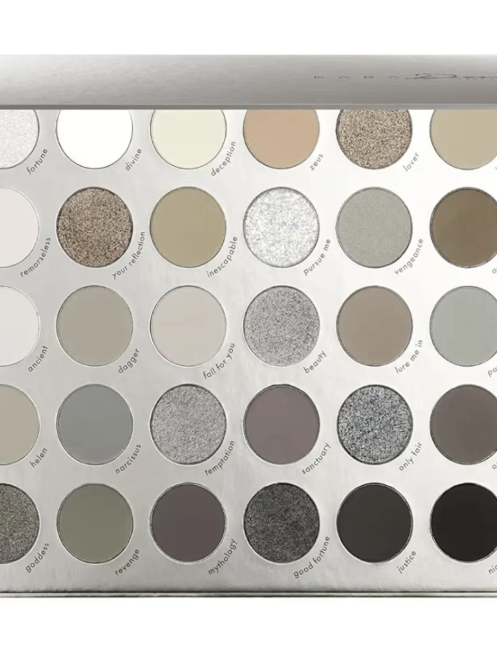 Kara Beauty Goddess Silver Eyeshadow Palette — Cool Silver & Neutral Shades